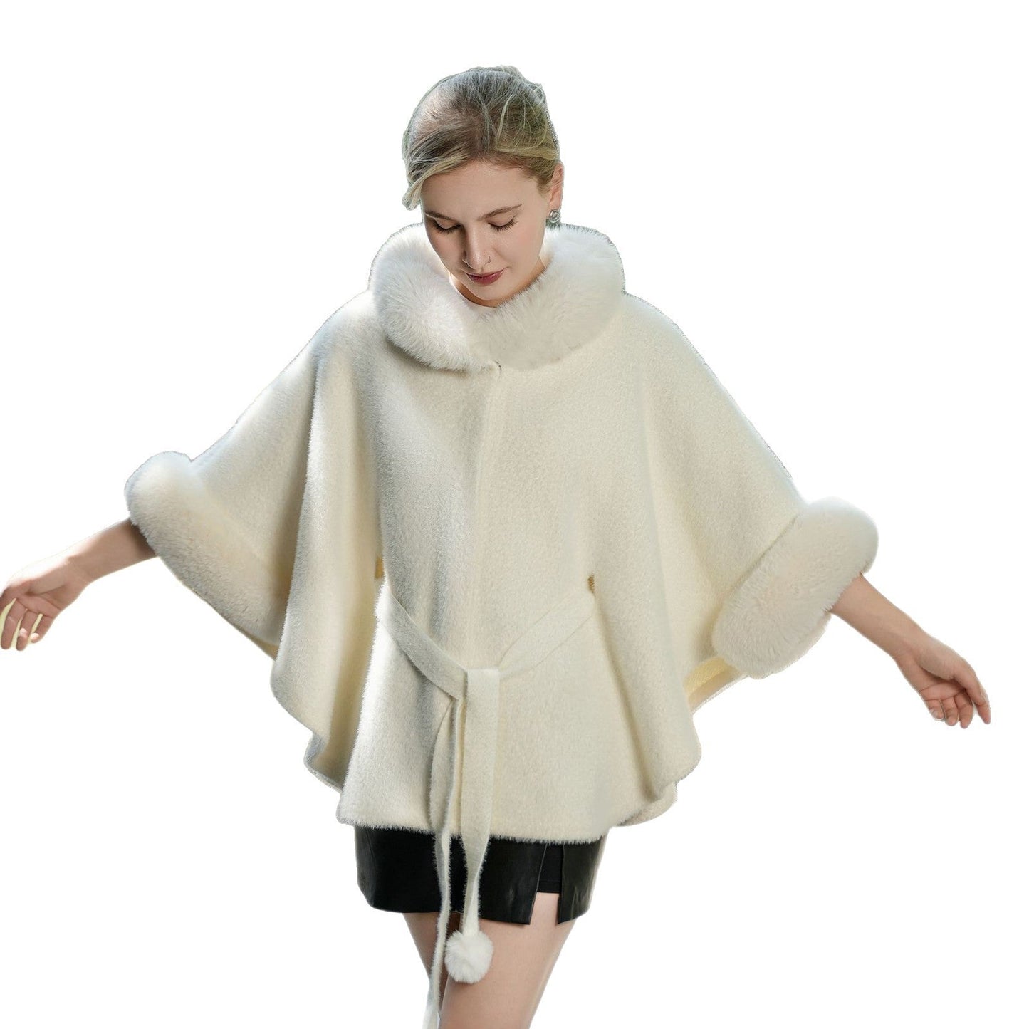 Aurelia Faux Fur Cape