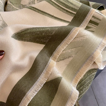 Aurelia Tassel Cashmere-Feel Shawl