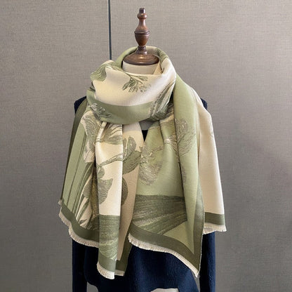 Aurelia Tassel Cashmere-Feel Shawl