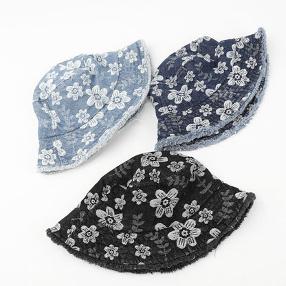 Elora Floral Denim Bucket Hat
