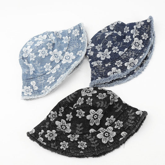 Elora Floral Denim Bucket Hat