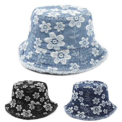 Elora Floral Denim Bucket Hat