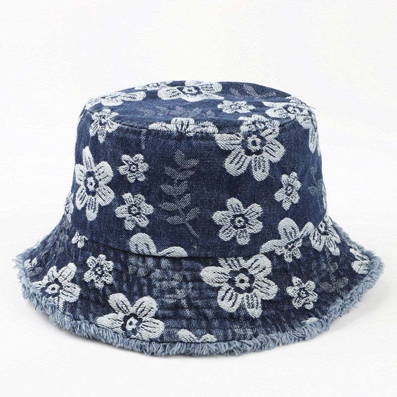 Elora Floral Denim Bucket Hat