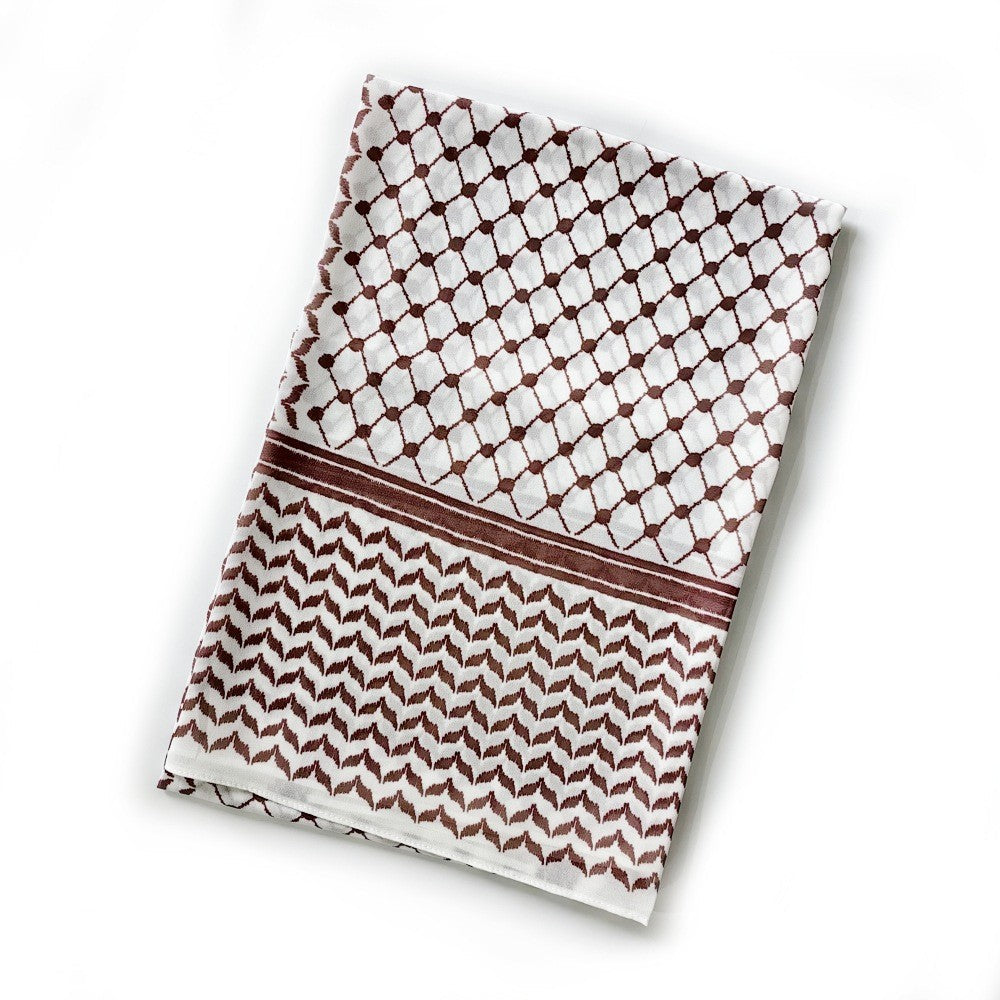 Liora Chiffon Plaid Scarf